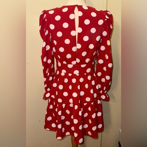 En Saison Vibrant Red Dress - Picture 3 of 4